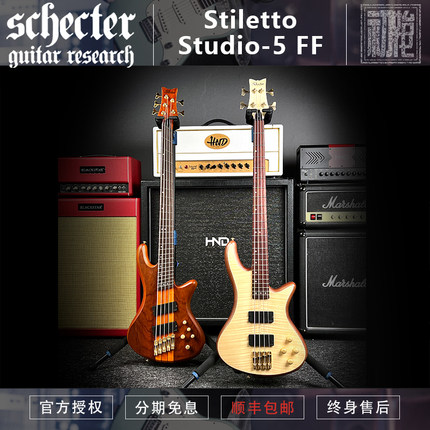 初始化乐器 斯科特Schecter Stiletto Studio-5 FF 扇品贝斯 预售