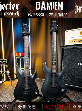 斯科特Schecter 印尼产小蝙蝠Damien-6/FR穿体双摇金属摇滚电吉他