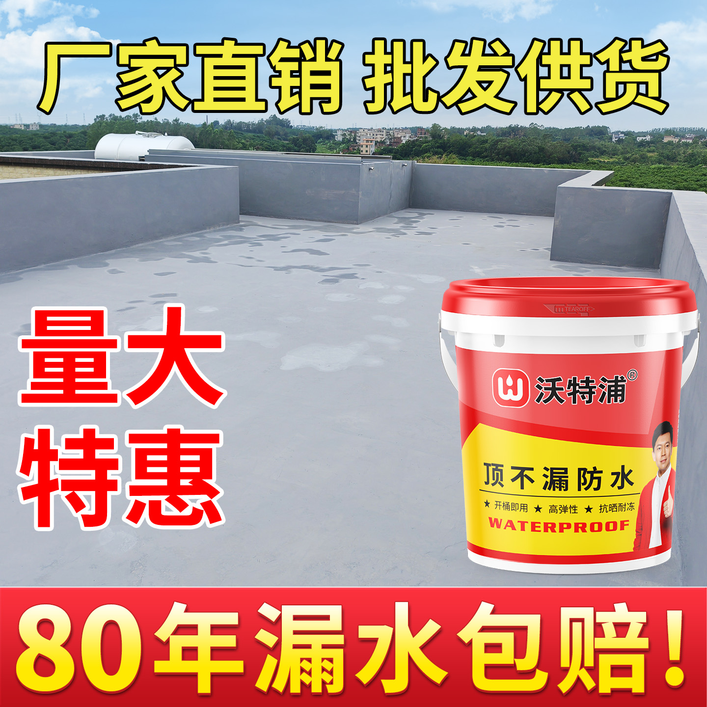 平房顶楼漏水补裂缝专用防水涂料