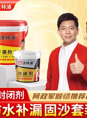 沃特浦屋顶补漏固沙持久防水耐磨返碱补漏材料套装开盖即用防水胶