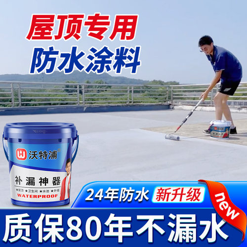 沃特浦楼顶裂缝水池户外补漏神器天沟积水专用修补防水涂料产品