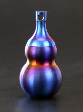 葫芦造型项链坠护身符吊坠纯钛挂坠随身救心丸密封防水防潮小药瓶