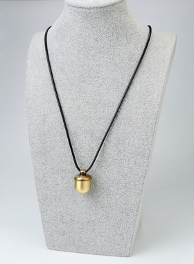 创意黄铜橡果造型迷你收纳药瓶防水防潮密封药盒外出随身便携吊坠