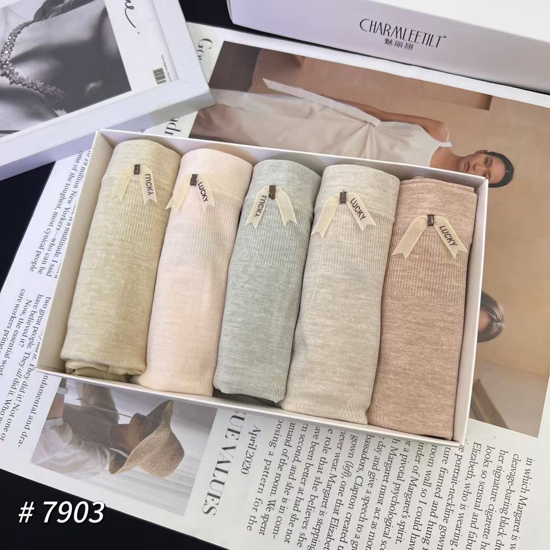 蝴蝶结魅丽翘女薄款5条装