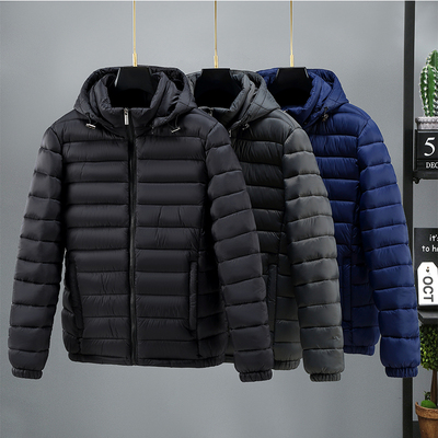 轻薄连帽棉衣男士短款保暖棉服青少年宽松外套潮防寒保暖棉衣