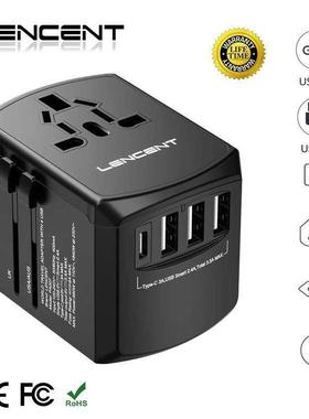 LENCENT Universal Travel Adapter Allinone Travel Charger