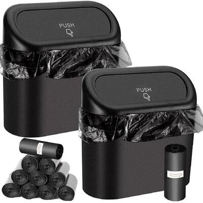 3Pcs Car trash can (with lid) contains 60 (300) garbage bags