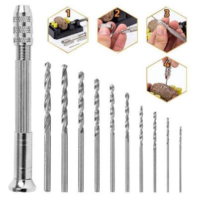 083mm Precision Pin Vise Mini Micro Hand Twist Drill Bits