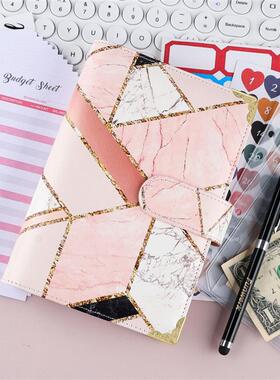 Money Savings Organizer Notebook A6 Pu Leather Budget Binder