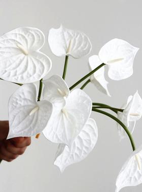 Luxury 4Pcs/Bundle Real touch Anthurium PU artificial flower