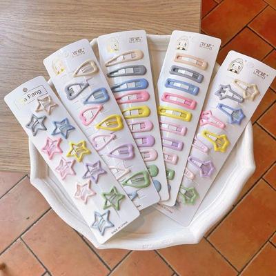 10pcs Snap Hair Clips for Girls Clip Pins BB Hairpins Colorf