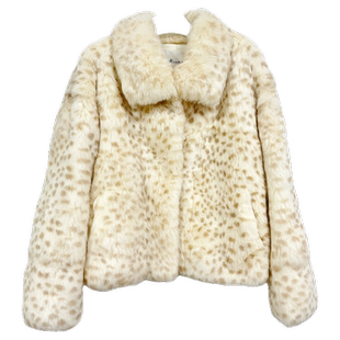 年轻款真兔毛翻领短款豹纹皮草冬季加厚保暖小奶豹软糯毛毛外套女