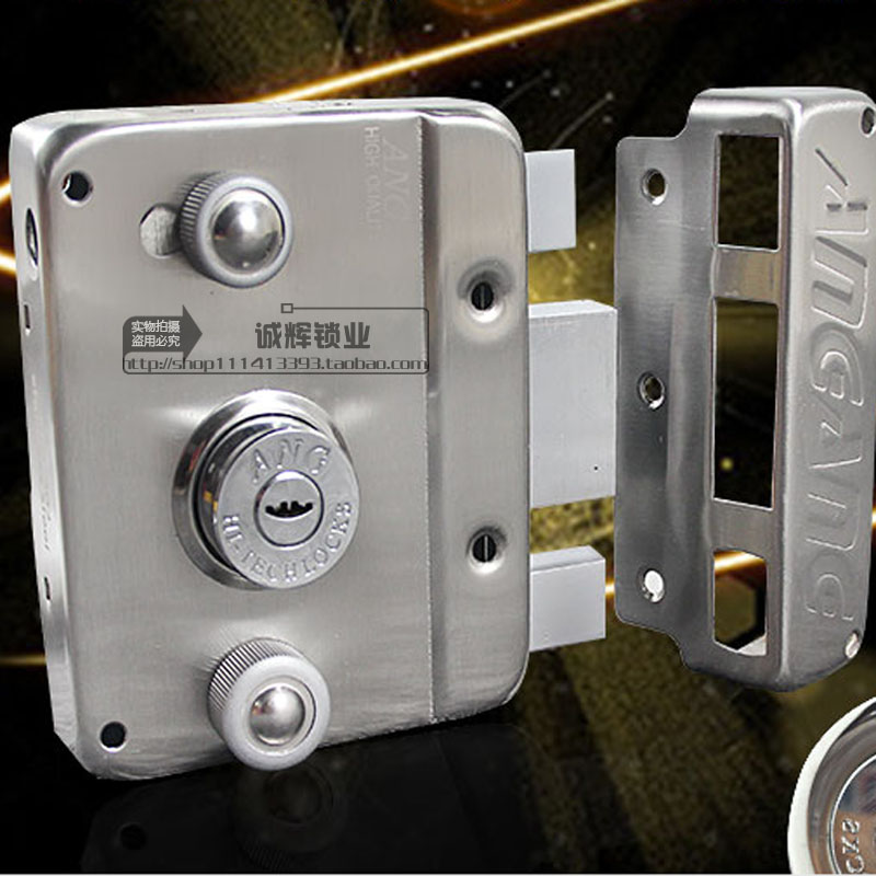 户外3.5-7cm铜铜防盗门锁骏力304