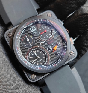 硬汉专属气压计温度计出口德国多功能战术男士手表霸气暗黑双时区