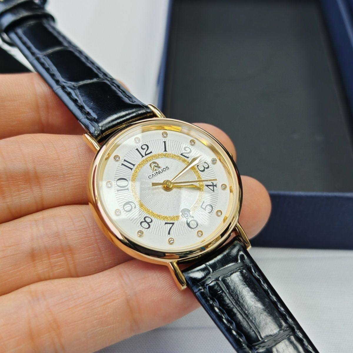 新款奢华石英手表C-5031女款夜光防水30m高贵日历数字表礼盒装