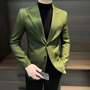 高级感商务男装 男士 2025新款 外套秋冬季 上衣痞帅早秋休12211e 西装