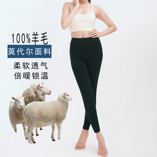L553 三层中厚莫代尔羊毛显瘦新款 441 女士高腰打底棉裤 朗瑞保暖裤