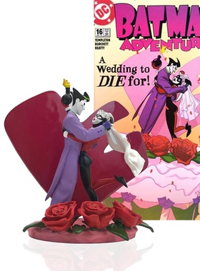 小丑和哈雷·奎恩的婚礼树脂摆件