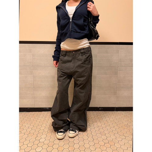 FFR设计感解构廓形弯刀工装裤