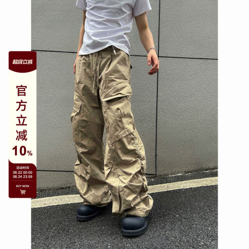 【F383】多口袋工装裤