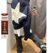 F383 2023AW国潮原创五角星星贴布绣连帽卫衣男女休闲百搭帽衫 ins