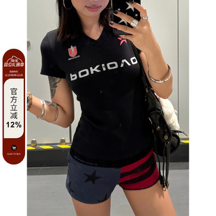 复古休闲百搭撞色星星印花条纹设计辣妹热裤 短裤 女夏ins 美式 F383