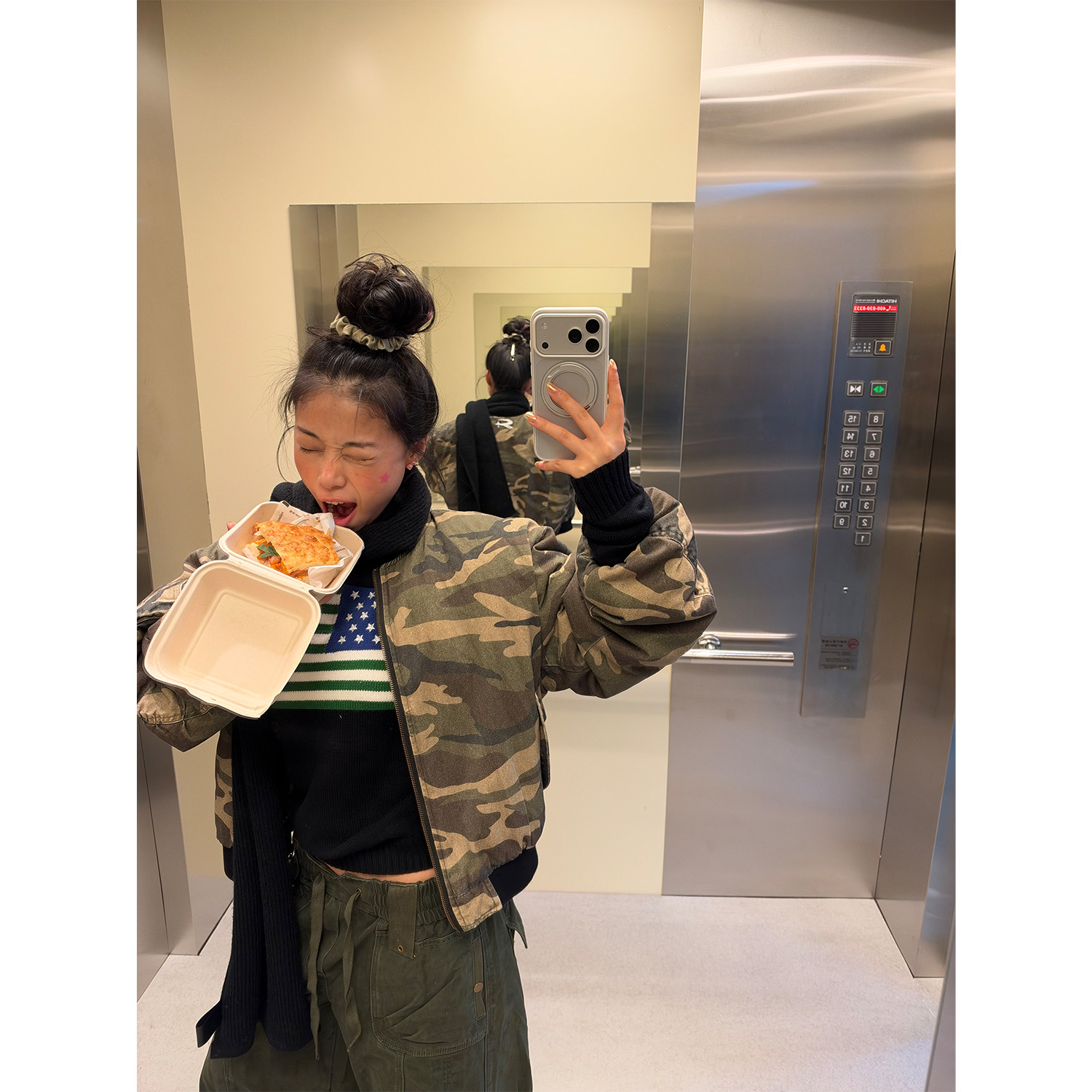 FFR重工迷彩棒球服保暖棉服外套
