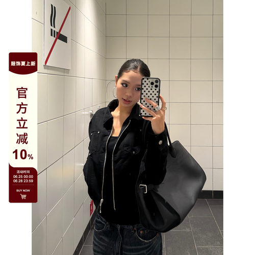 F383铆钉短款高级质感翻领外套