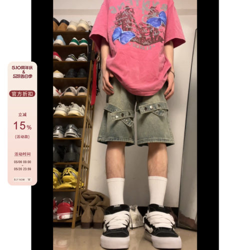 F383抽绳短裤牛仔夏季