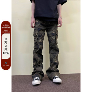 裤 F383 工装 复古迷彩多口袋修身 嘻哈直筒显瘦 2025AW国潮原创美式