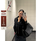 复古铆钉短款 F383 美式 夹克高级质感翻领外套女辣妹休闲百搭上衣