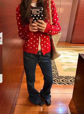 F383 美式复古水洗怀旧弹力中腰微喇牛仔裤女显瘦百搭拖地长裤ins