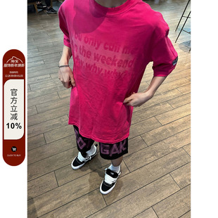 百搭款 T恤男女街头复古情侣宽松半袖 2023AW国潮原创字母短袖 F383