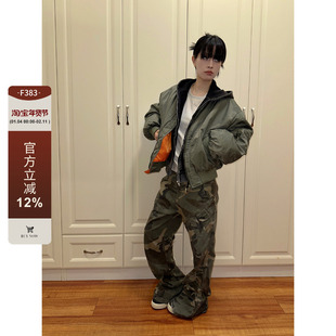 F383 2025秋冬季美式ma1飞行员夹克棉衣男女款宽松百搭保暖外套