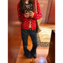 女显瘦百搭拖地长裤 复古水洗怀旧弹力中腰微喇牛仔裤 ins 美式 F383