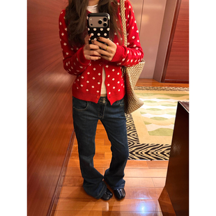 女显瘦百搭拖地长裤 复古水洗怀旧弹力中腰微喇牛仔裤 ins 美式 F383