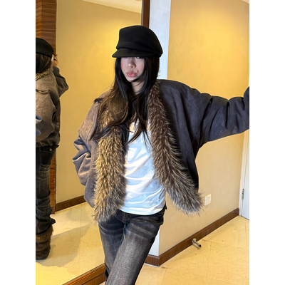 F383重磅麂皮绒座山雕