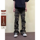 2026AW国潮原创美式 复古迷彩多口袋修身 工装 F383 裤 嘻哈直筒显瘦