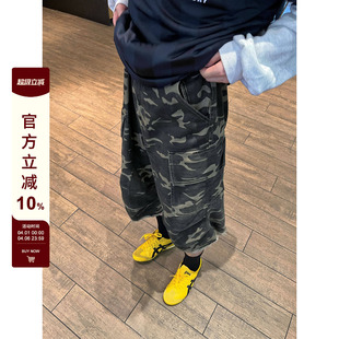 七分裤 F383 2024AW国潮原创美式 复古迷彩工装 ins 男女休闲宽松短裤