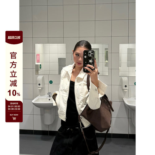 F383美式复古铆钉短款夹克