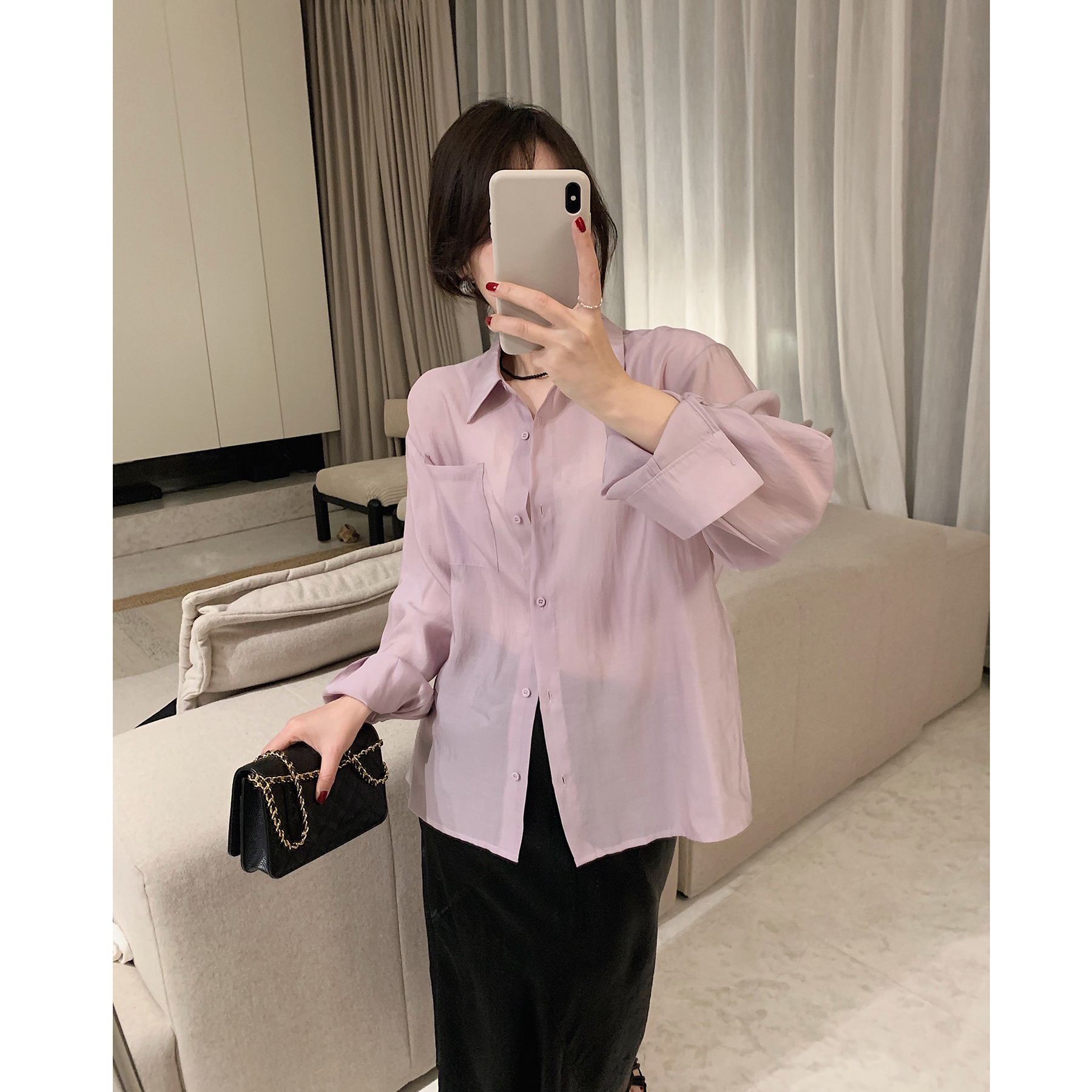 复古质感衬衫(可做防晒衣)