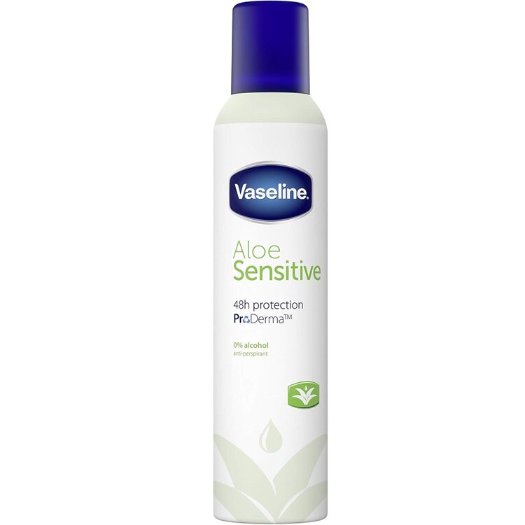 美国原装Vaseline芦荟防过敏止汗喷雾Antiperspirant清新无酒精
