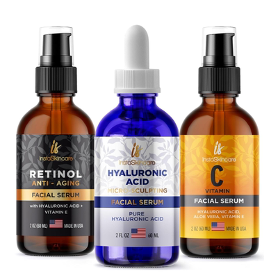 美国直邮InstaSkincare透明质酸玻尿酸提亮肤色改善细纹精华液