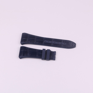 龍腾钟表配件 代用FM法兰克穆勒V45\V41原版款式鳄鱼皮氟橡胶表带