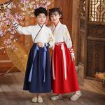 汉服男女童国学服中国风儿童表演服春夏新款三字经演出服装古装