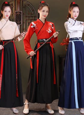 高品质柔软舒适垂直好女侠汉服女