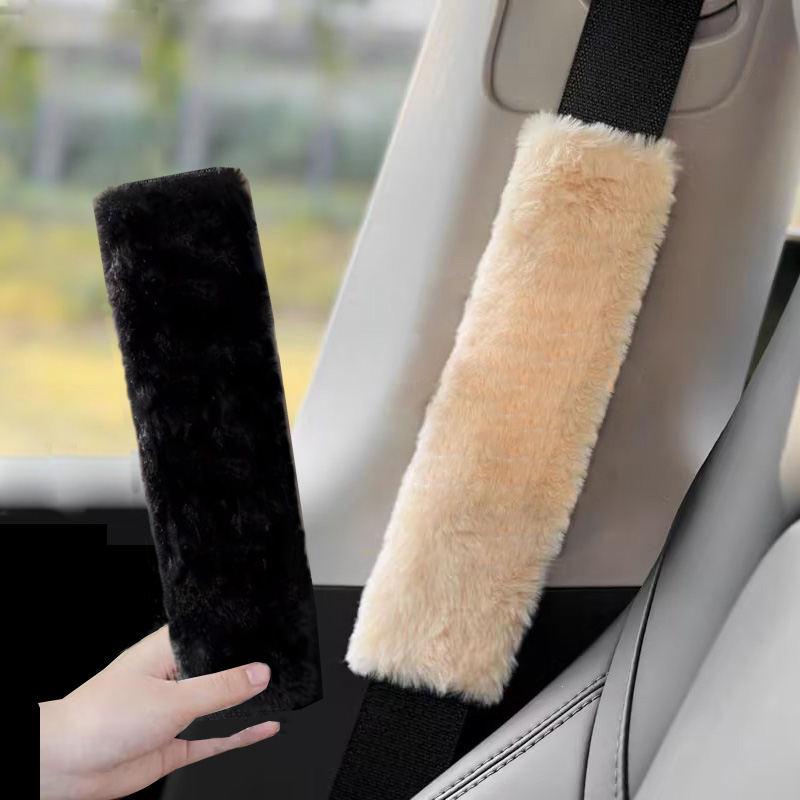 超柔軟仿兔毛絨汽車安全帶護肩套