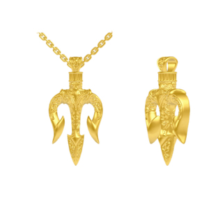 新款三叉戟吊坠黄金石膏模具三叉戟吊坠居家打金模具金银倒模