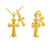 新款 十字花吊坠黄金石膏模具花丝十字花吊坠居家打金模具金银倒模