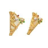 新款 美人鱼竖琴吊坠黄金石膏模具打金工具居家打金diy打金模具